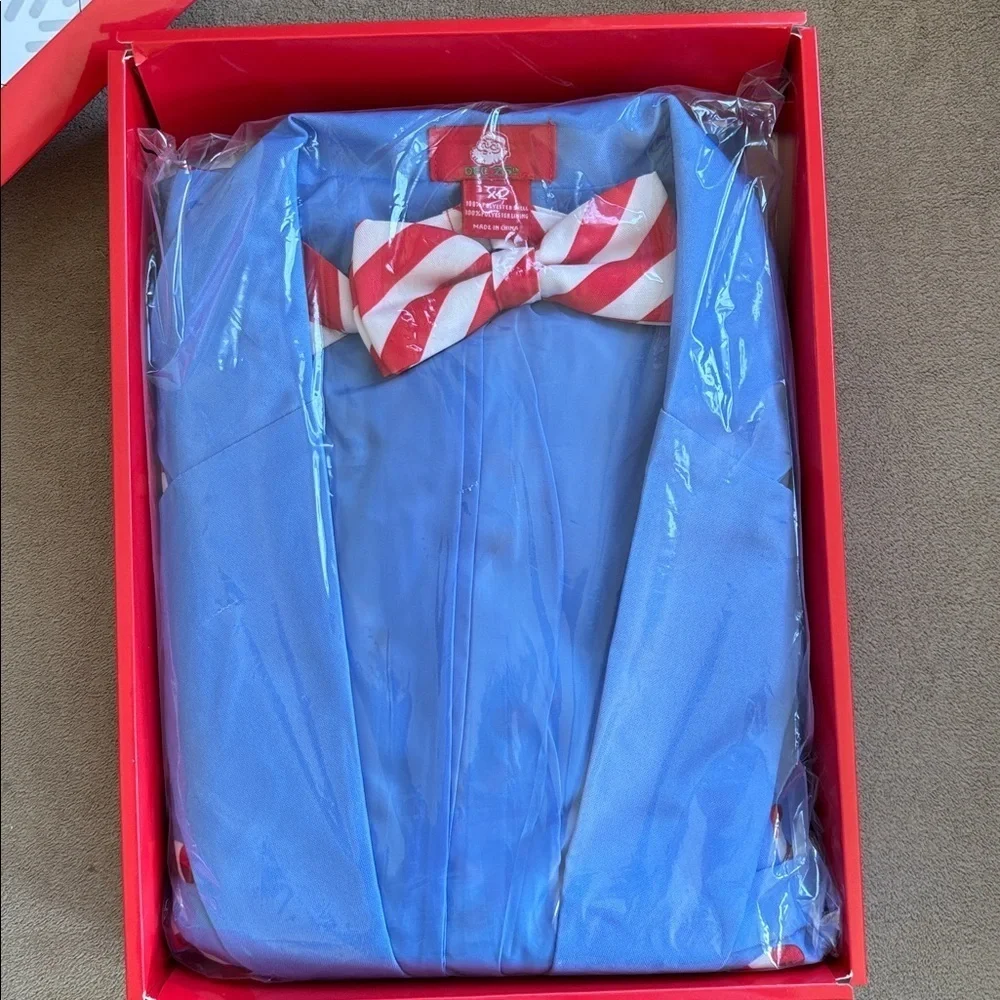 Brand New Dec 25th Men's Holiday 3-Piece LED Light Up Suit Set Christmas Blue